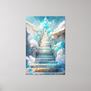 Impressão Em Tela AI Art Gallery™ - Escada para o Céu: Fé