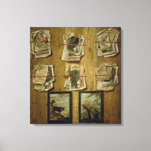 Impressão Em Tela Ainda vida com folhas do livro e imagens, 1783