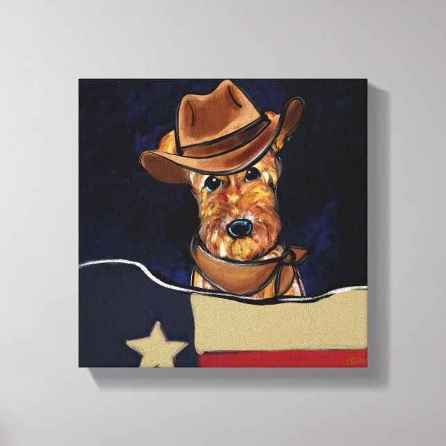 IMPRESSÃO EM TELA AIREDALE TERRIER (Frente)