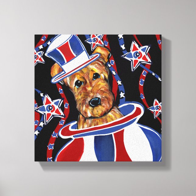 IMPRESSÃO EM TELA AIREDALE TERRIER (Frente)