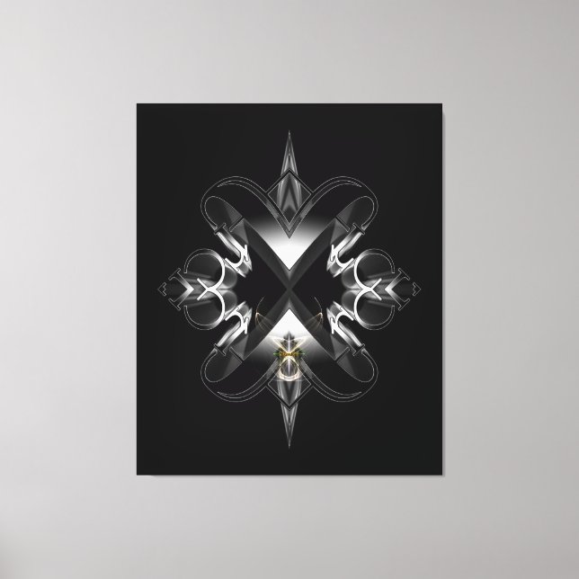 Impressão Em Tela Akcenled Emblem On Black by Xzendor7 (Frente)