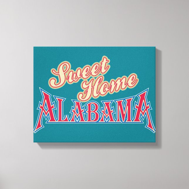 Impressão Em Tela Alabama é Lar (Frente)