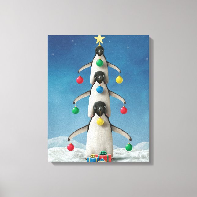 Impressão Em Tela Alan Giana "Oh Penguin Tree" (Frente)