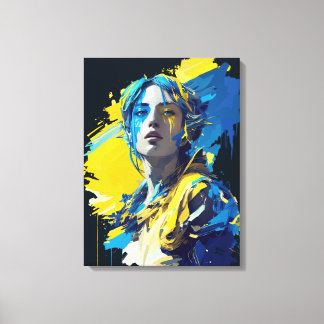 Impressão Em Tela Alarme "Ucrânia". Chorem. Dor.