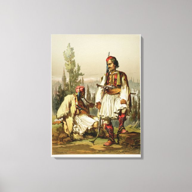 Impressão Em Tela Albaneses, mercenários do exército otomano, bar. b (Frente)