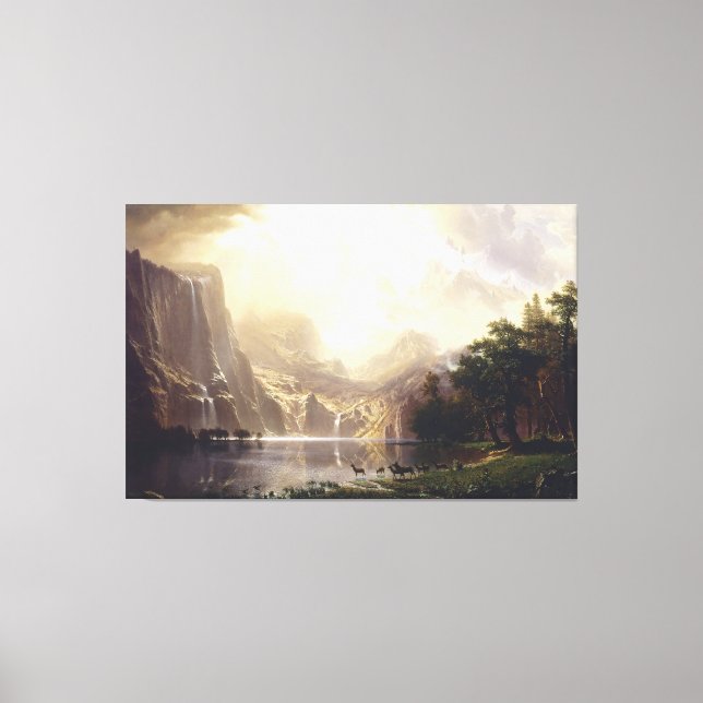 Impressão Em Tela Albert Bierstadt - Entre a Serra Nevada Calif (Frente)