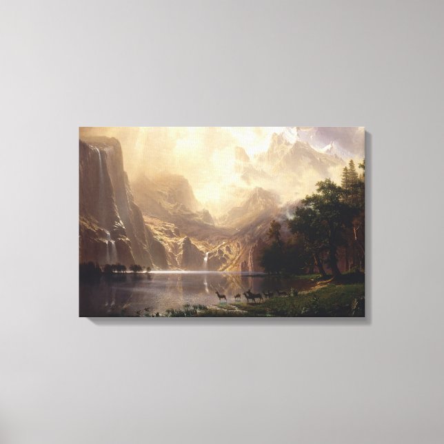 Impressão Em Tela Albert Bierstadt - Entre Sierra Nevada (Frente)