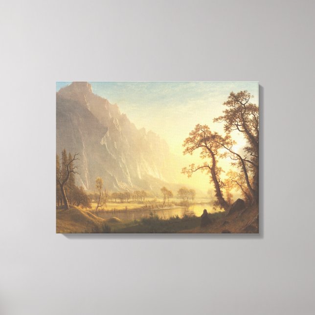 Impressão Em Tela Albert Bierstadt Sunrise Yosemite Valley Painting (Frente)