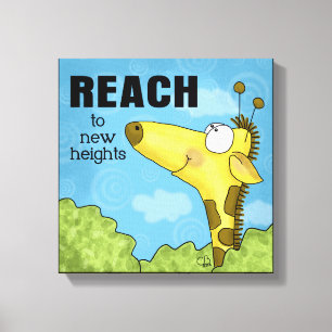 Impressão Em Tela Alcance a New Heights Giraffe