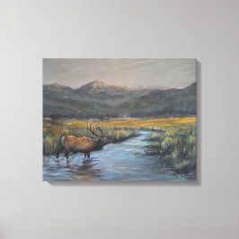 Impressão Em Tela Alce Dourado