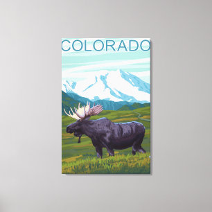 Impressão Em Tela Alces com MountainColorado