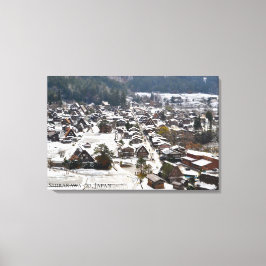 Impressão Em Tela Aldeia de Neve Shirakawago Japão Paisagem Viagem