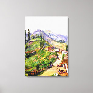 Impressão Em Tela Aldeia de Tosari, Java, pintura de 1876