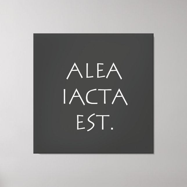 Impressão Em Tela Alea Iacta Est (Frente)