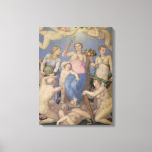 Impressão Em Tela Alegoria da felicidade, c.1567 (óleo no cobre)