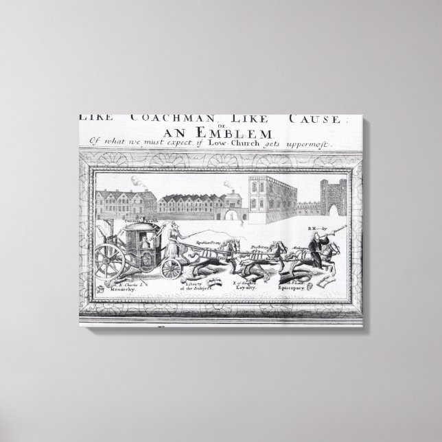 Impressão Em Tela Alegoria dos Perigos da Baixa Igreja (Frente)