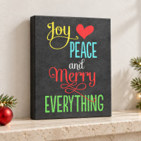 Alegria Paz Alegre Tudo Quadro Negro Natal