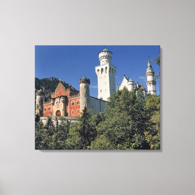 Impressão Em Tela Alemanha, Baviera, Castelo de Neuschwanstein. (Frente)