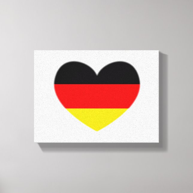 Impressão Em Tela Alemanha Flag Heart (Frente)