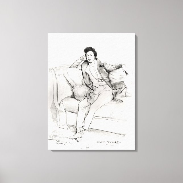 Impressão Em Tela Alexandre Dumas Pere (Frente)