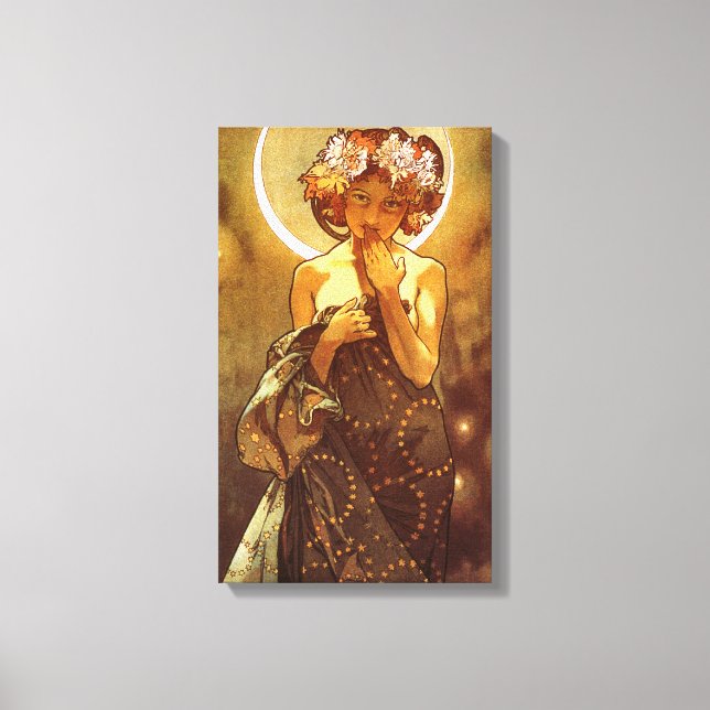 Impressão Em Tela Alfons Mucha: Luna (Frente)