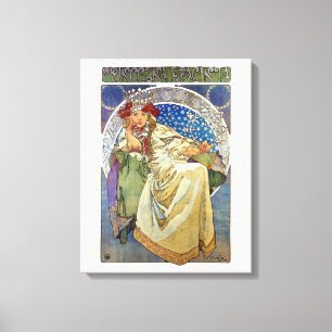 Impressão Em Tela Alfons Mucha Princezna 1911 Hyacinta
