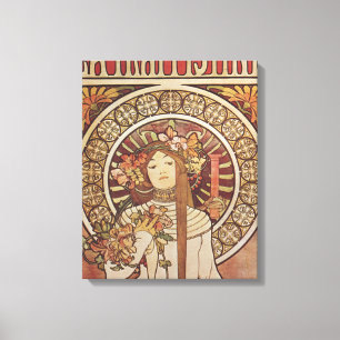 Impressão Em Tela Alfonse Mucha Trappistine Nouveau