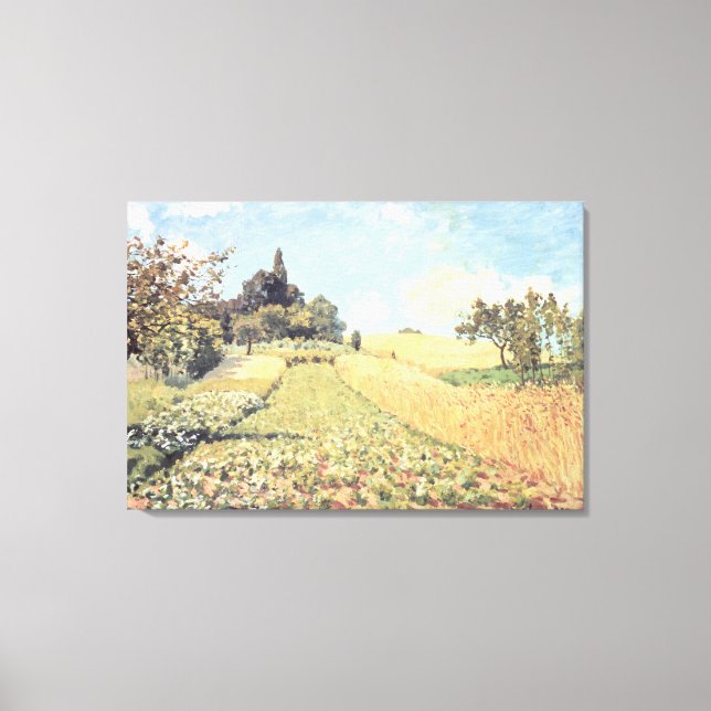 Impressão Em Tela Alfred Sisley | Campo de trigo (Frente)