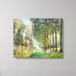 Impressão Em Tela Alfred Sisley - Descanso ao longo do Córrego