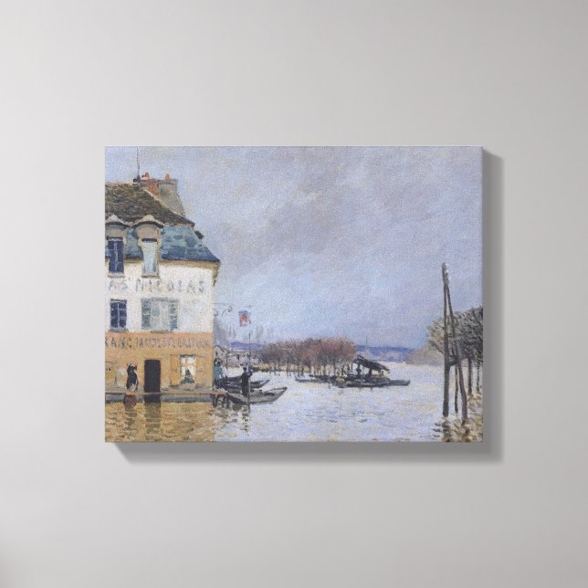Impressão Em Tela Alfred Sisley | Inundações em Port-Marly (Frente)
