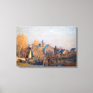 Impressão Em Tela Alfred Sisley - Manhã Gelada em Louveciennes