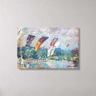 Impressão Em Tela Alfred Sisley - Regata em Molesey