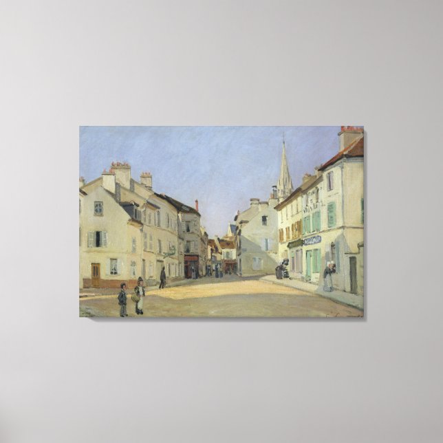 Impressão Em Tela Alfred Sisley | Rue de la Chaussee no Argenteuil (Frente)