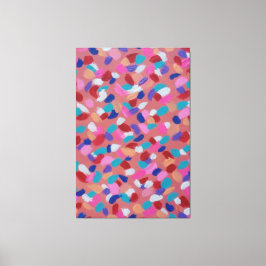 Impressão Em Tela Algodão Cor-Rosa