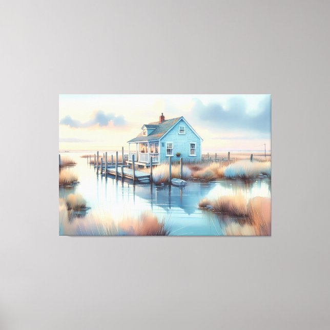 Impressão Em Tela Algodão Costeiro em Marsh do Sunrise (Frente)