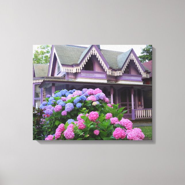 Impressão Em Tela Algodão vitoriano roxo - Vineyard de Martha (Frente)