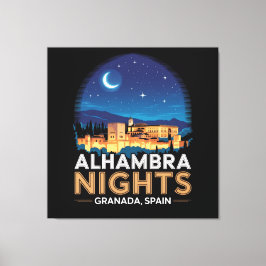 Impressão Em Tela Alhambra Nights - Granada Espanha