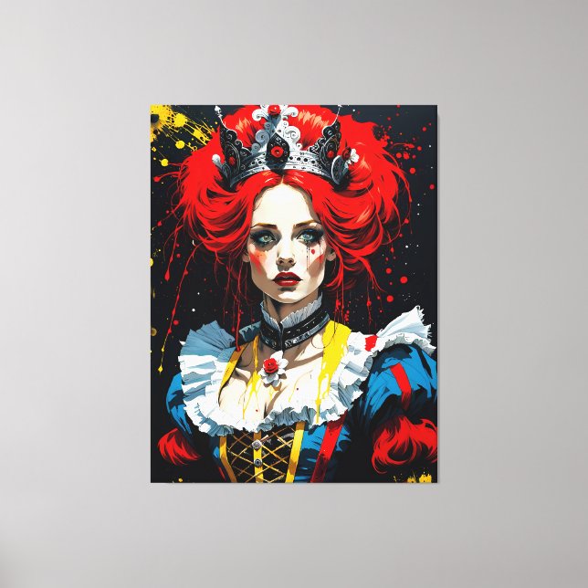 Impressão Em Tela Alice como a Rainha Vermelha (Frente)