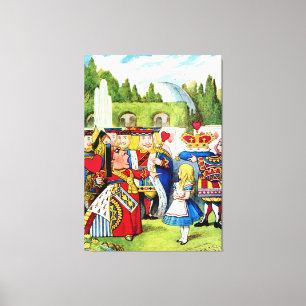 Impressão Em Tela Alice Conhece a Rainha dos Corações na Terra das