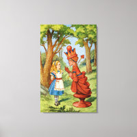 Alice e a Rainha Vermelha na Terra das Maravilhas