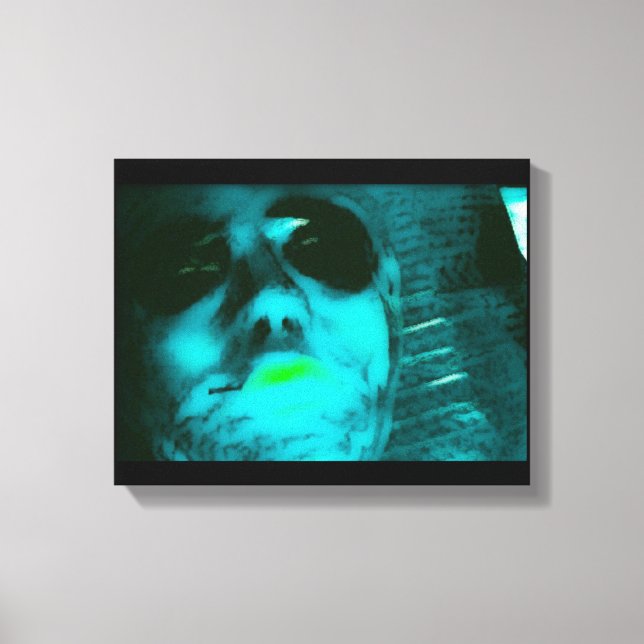 Impressão Em Tela Alienígena azul (Frente)