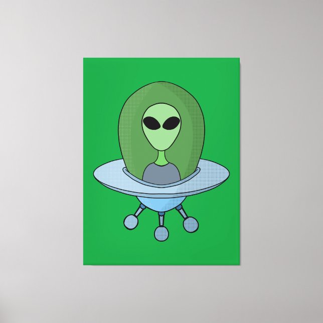 Impressão Em Tela Alienígena em sua nave espacial (Frente)