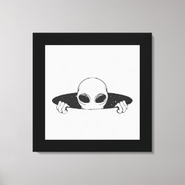 Impressão Em Tela Alienígena em uma tela estendida