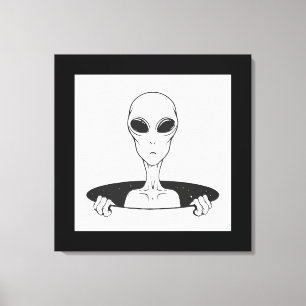 Impressão Em Tela Alienígena em uma tela estendida