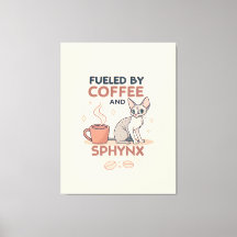 Alimentado por Café e Arte de Gato Sphynx