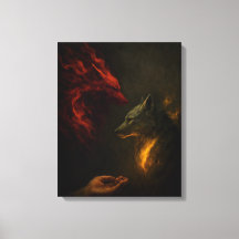 Alimente o Lobo Certo – Arte Simbólica em Tela