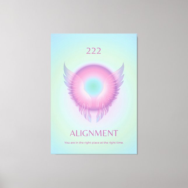 Impressão Em Tela Alinhamento Angel Number Aura Poster 222 (Frente)