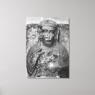 Impressão Em Tela Alivio funerário de uma figura fêmea, de