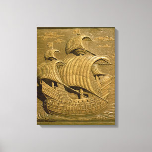 Impressão Em Tela Alivio que descreve um galleon Venetian
