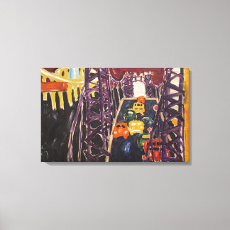 Impressão Em Tela Allan Kaprow - Ponte George Washington, com Carros